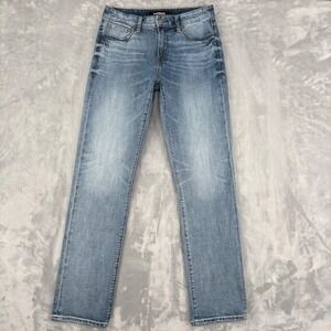 Express Jeans Mens 29x34 (Fits 29x32.5) Light Wash Relaxed Stretch Classic